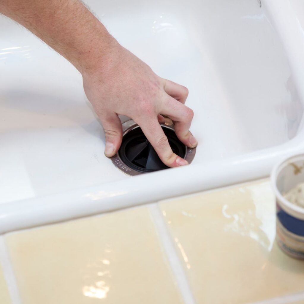 putting drain in kitchen sink